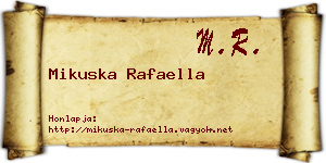 Mikuska Rafaella névjegykártya